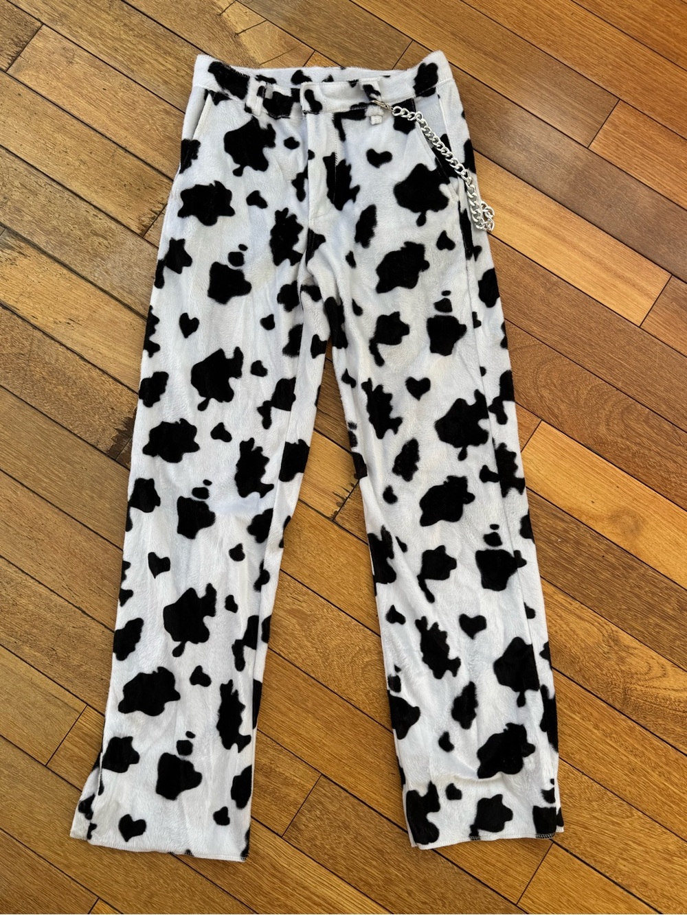 Omighty Cow Print Pants - Black & White
